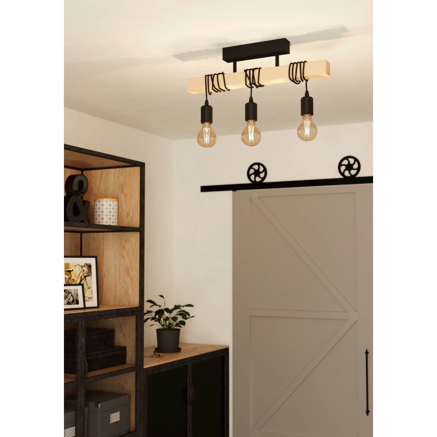 Eglo 55247 - Aufgesetzte Deckenleuchte TOWNSHEND 3xE27/60W/230V