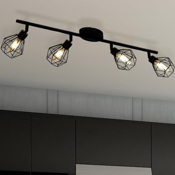 Eglo 55301 - LED-Deckenstrahler ZAPATA 4xG9/3W/230V schwarz