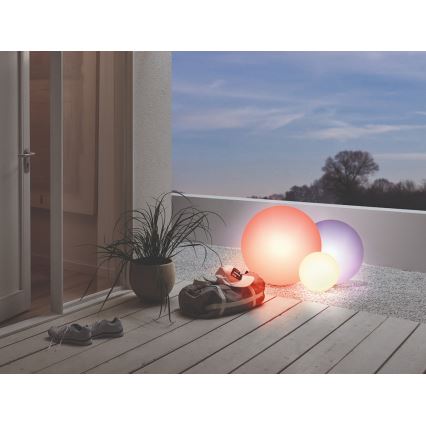 Eglo 55786 - LED RGBW Außenleuchte MONTEROLO-C 1xE27/9W/230V 2700-6500K IP65 Ø 30 cm + Fernbedienung