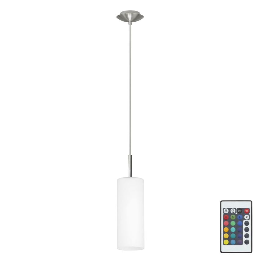 Eglo 75251 - LED RGB dimmbare Hängeleuchte an Seil ELLUNO-C E27/7,5W/230V + Fernbedienung
