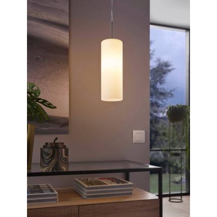 Eglo 75251 - LED RGB dimmbare Hängeleuchte an Seil ELLUNO-C E27/7,5W/230V + Fernbedienung