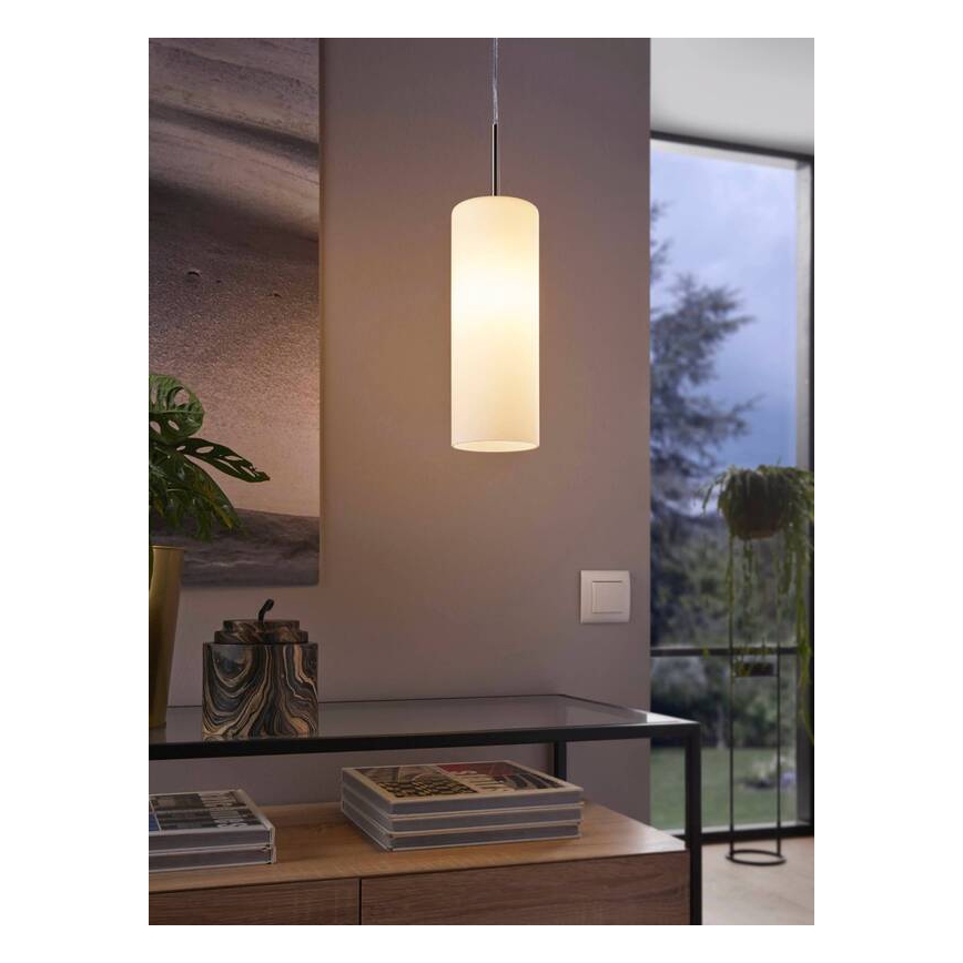 Eglo 75251 - LED RGB dimmbare Hängeleuchte an Seil ELLUNO-C E27/7,5W/230V + Fernbedienung