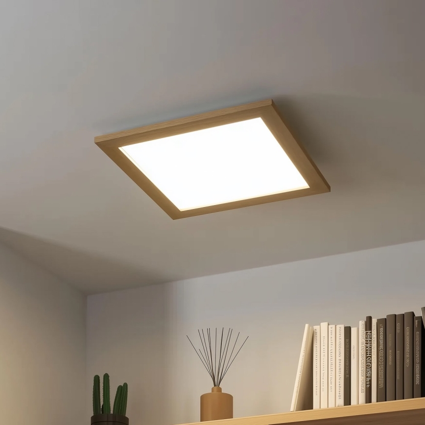 Eglo 75643 - LED Deckenleuchte CALEMAR LED/19W/230V 4000K 43,7 x 43,7 cm Eiche