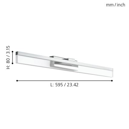 Eglo 780432 - LED-Spiegelbeleuchtung für Badezimmer YANGUAS LED/11W/230V 3000K 59,5 cm IP44