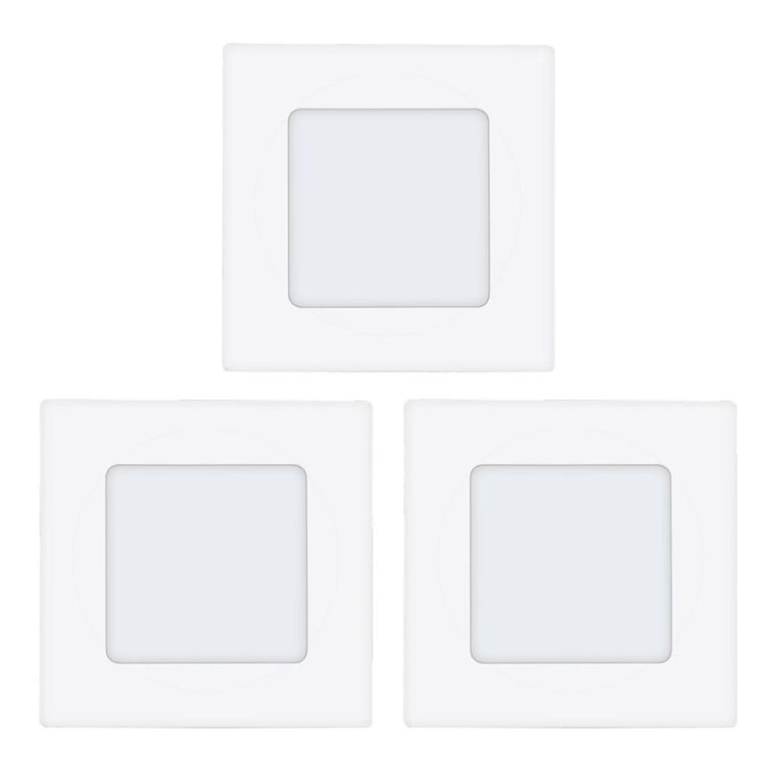 Eglo 78196 - Set 3x LED-Einbauleuchte FUEVA LED/2,7W/230V 8,5x8,5 cm