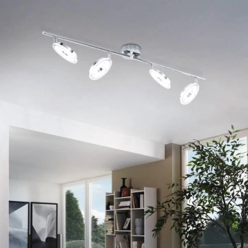 Eglo 78684 - LED-Spotleuchte DORNES 4xLED/4,5W/230V glänzender Chrom