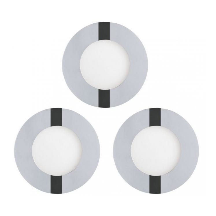 Eglo 78733 - SET 3x LED Bad-Einbauleuchte FUEVA 1xLED/2,7W/230V IP44 Ø 8,5 cm