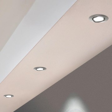 Eglo 78761 - SET 3x Dimmbare LED-Einbauleuchte PINEDA 1xLED/6W/230V 3000K glänzendes Chrom