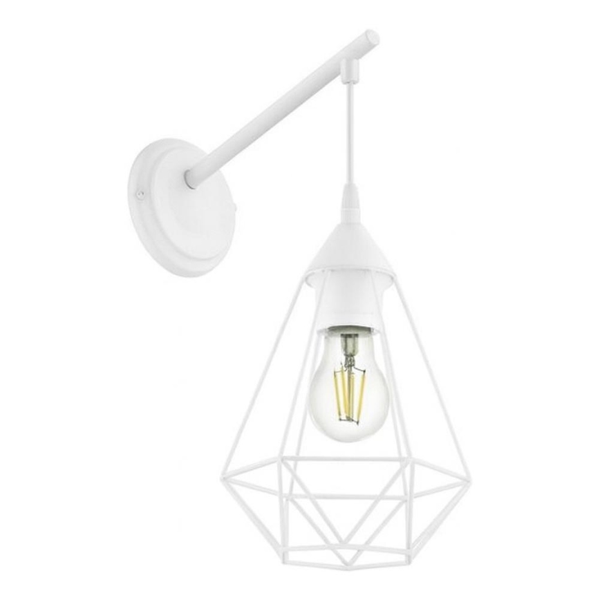 Eglo 79084 - Wandleuchte BYRON 1xE27/60W/230V weiß
