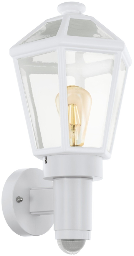 Eglo 79288 - Außenwandleuchte mit Bewegungs- und Dämmerungssensor MONSELICE 1xE27/28W/230V IP44 weiß