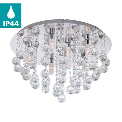Eglo 79516 - LED-Deckenleuchte für Badezimmer MONTEPRANDONE 8xG9/3W/230V IP44 glänzendes Chrom