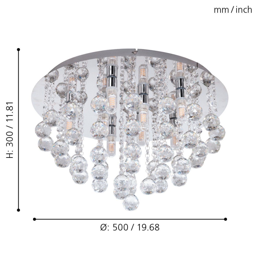 Eglo 79516 - LED-Deckenleuchte für Badezimmer MONTEPRANDONE 8xG9/3W/230V IP44 glänzendes Chrom