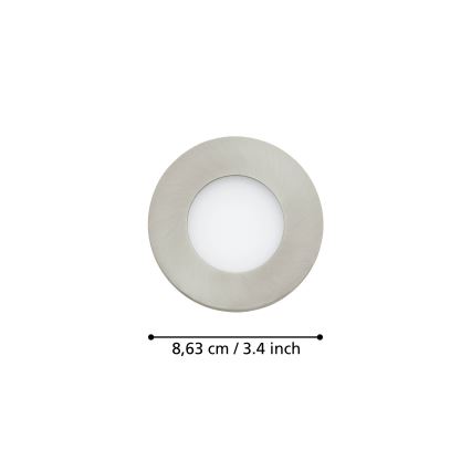 Eglo - 3er-Set dimmbare LED-Badezimmerleuchten FUEVA-Z 2,8W/230V IP44 Ø 8,5 cm
