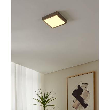Eglo - LED-dimmbare Badezimmerleuchte, 16,5 W, 230 V, IP44, ZigBee, 21 × 21 cm