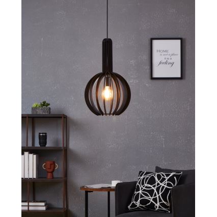 Eglo - Hängeleuchte an Kabel 1xE27/40W/230V Ø 31 cm schwarz
