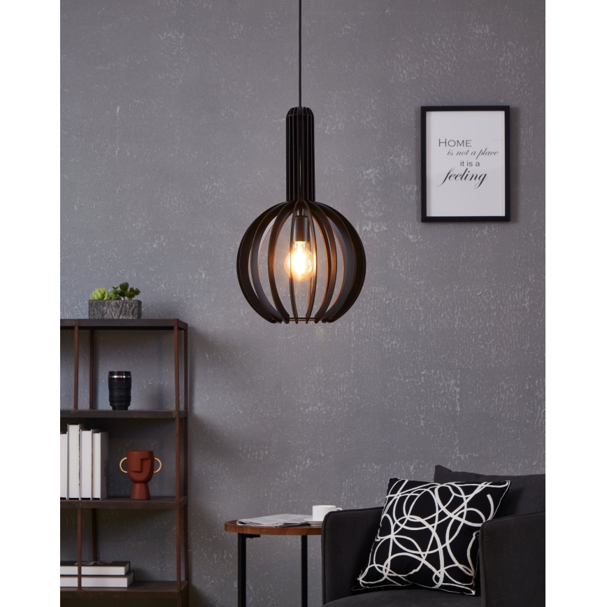 Eglo - Hängeleuchte an Kabel 1xE27/40W/230V Ø 31 cm schwarz