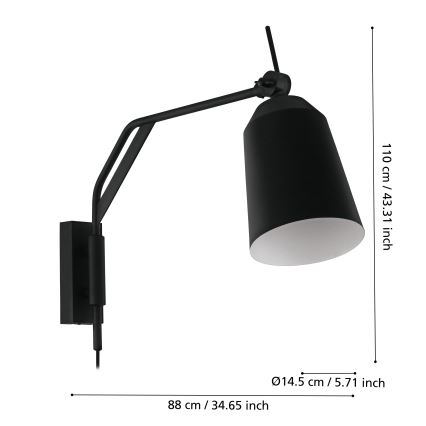 Eglo - Wandleuchte 1xE27/40W/230V