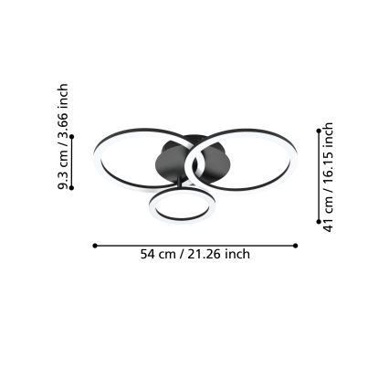 Eglo - LED dimmbare Deckenleuchte LED/33W/230V