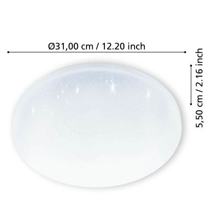 Eglo - LED Badezimmer-Deckenleuchte LED/18W/230V IP44