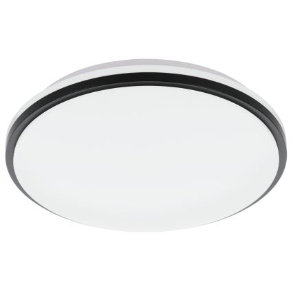 Eglo - LED Badezimmer-Deckenleuchte LED/15,6W/230V IP44 Schwarz