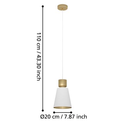 Eglo - Hängeleuchte an Kabel 1xE27/40W/230V