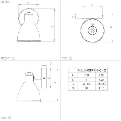 Eglo - LED Badezimmer-Wandleuchte 1xGU10/3W/230V IP44