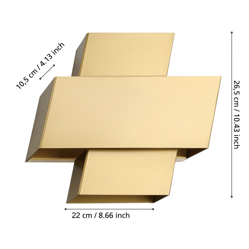 Eglo - Wandleuchte 1xE27/40W/230V gold