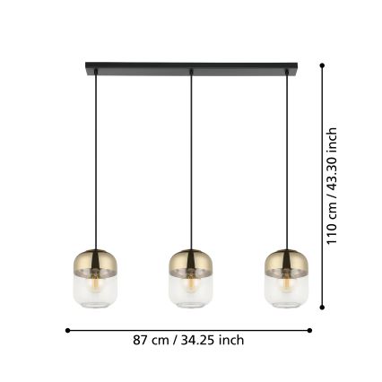 Eglo - Deckenleuchte an Kabel 3xE27/40W/230V