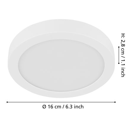Eglo - LED dimmbare Deckenleuchte LED/11W/230V weiß