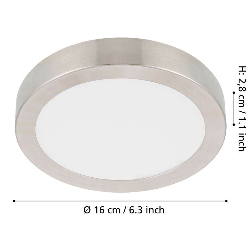 Eglo - LED dimmbare Deckenleuchte LED/11W/230V mattchrom