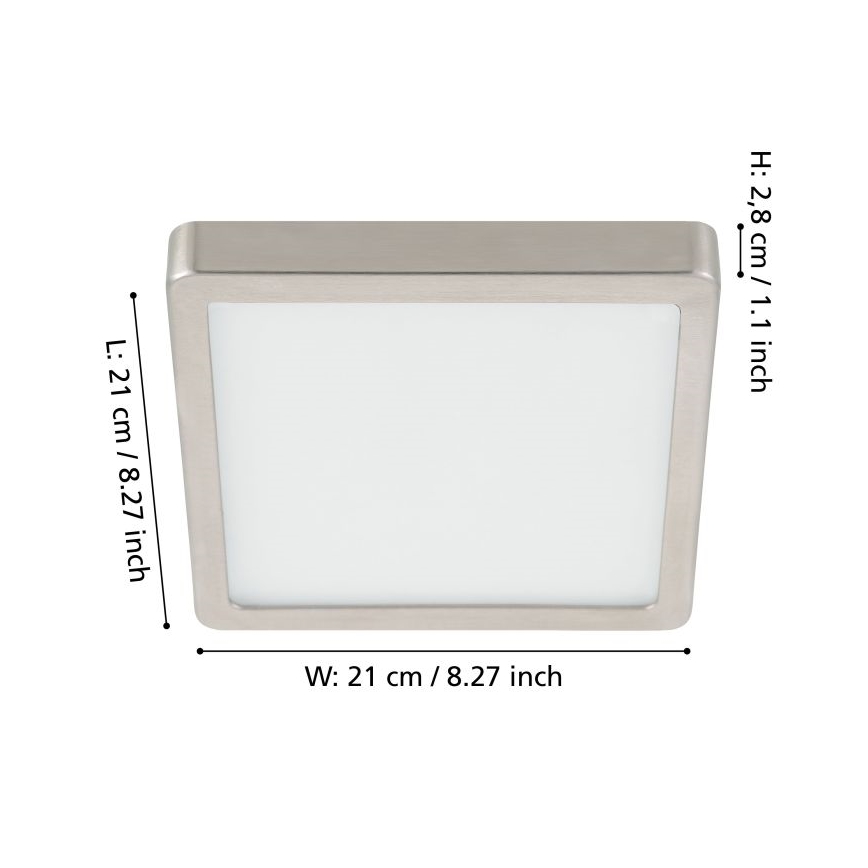 Eglo - LED dimmbare Deckenleuchte LED/17W/230V mattchrom