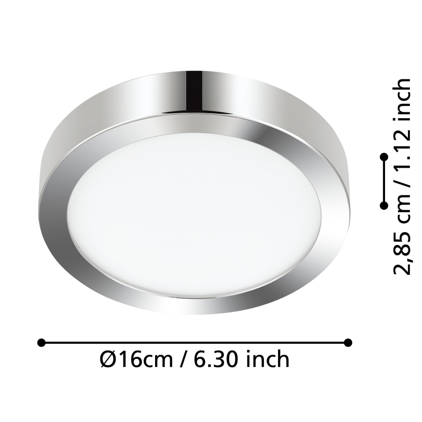 Eglo - LED Badezimmer-Deckenleuchte LED/11W/230V IP44 glänzender Chrom Ø 16 cm