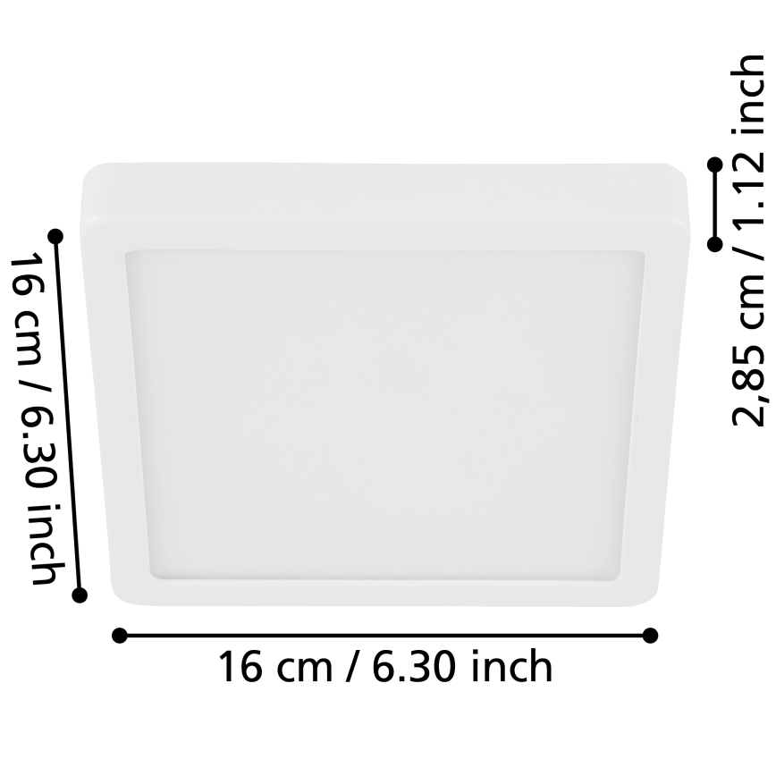 Eglo - LED Badezimmer-Deckenleuchte LED/11W/230V IP44 Weiß