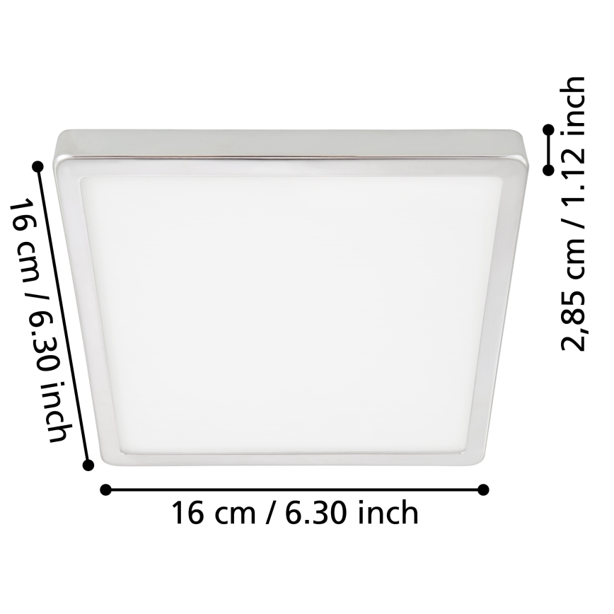 Eglo - LED Badezimmer-Deckenleuchte LED/11W/230V IP44 glänzender Chrom