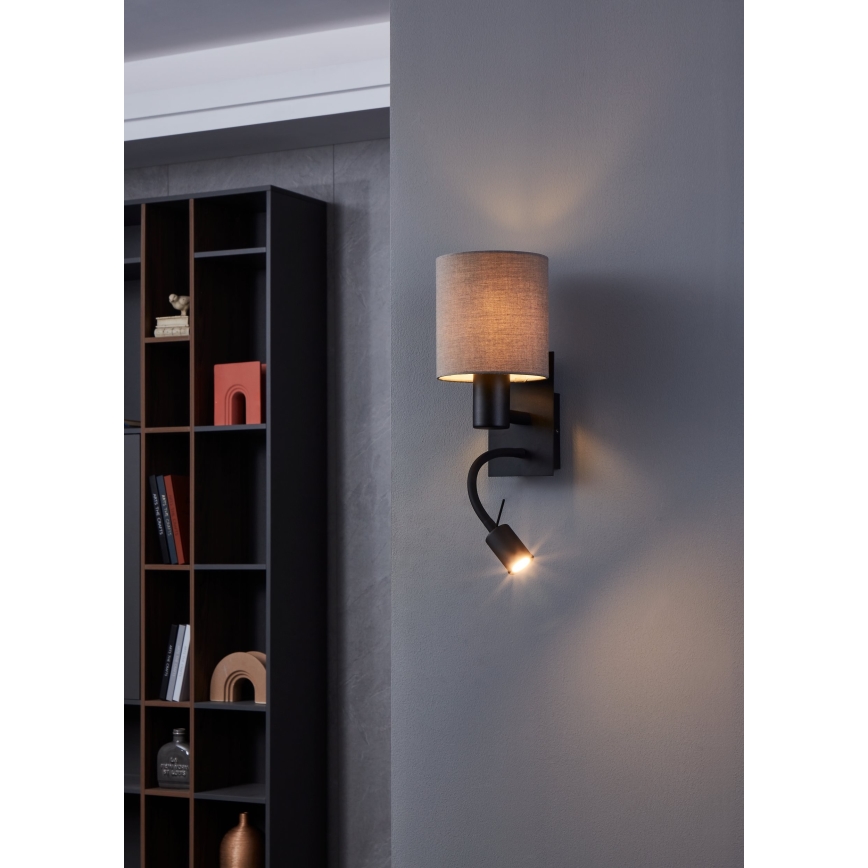 Eglo - LED Flexibles Leuchtmittel 1xE27/40W/230V + LED/3,8W Braun
