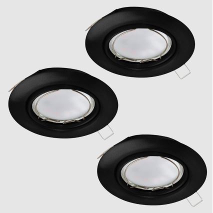 Eglo - SET 3x LED Einbauleuchte PENETO 1xGU10/4,6W/230V