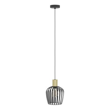 Eglo - Hängeleuchte 1xE27/40W/230V schwarz/golden