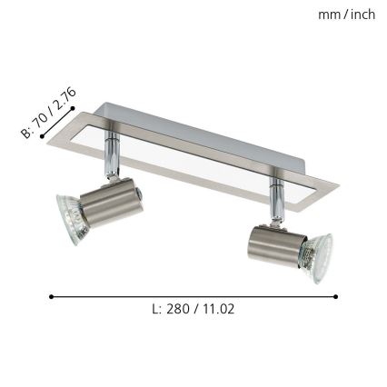 EGLO - Wand- und Deckenleuchte 2xGU10/LED/3W