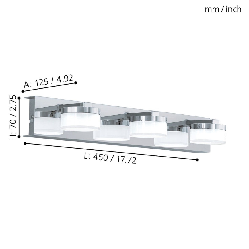 Eglo - LED Badezimmer-Wandleuchte 3xLED/4,5W/230V IP44
