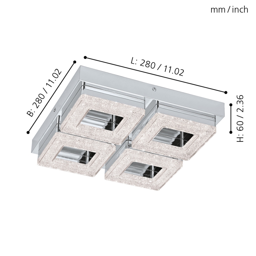 Eglo - LED Deckenleuchte 4xLED/4W/230V
