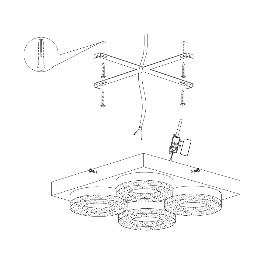 Eglo - LED Deckenleuchte 4xLED/4W/230V