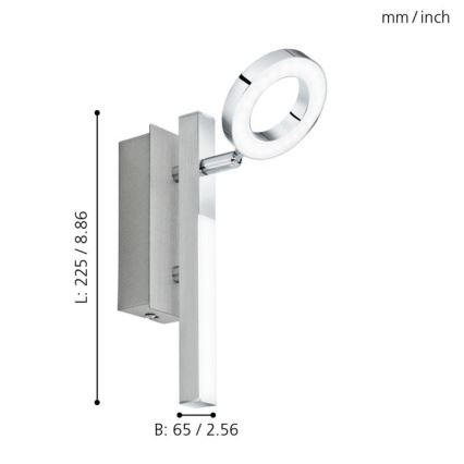 Eglo - LED-Punktleuchte/3,2W + LED/2,2/230V