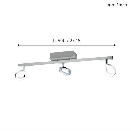 Eglo - LED-Spotleuchte 3xLED/3,2W + 2xLED/3,3W/230V