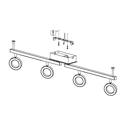 Eglo - LED-Spotleuchte 4xLED/3,2W + 2xLED/3,3W/230V