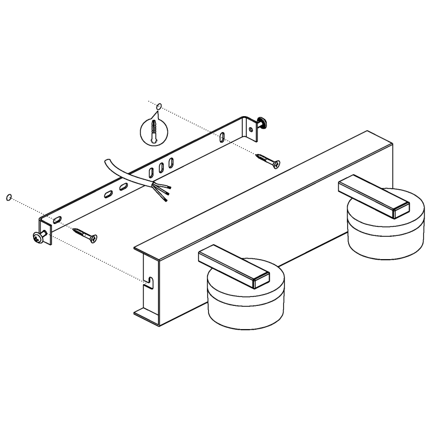 Eglo - Dimmbare LED-Wandleuchte für das Badezimmer 2xLED/7,2W/ IP44