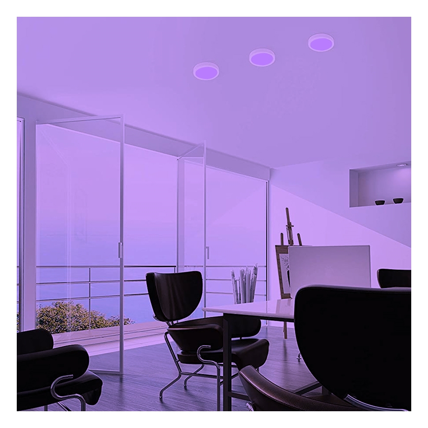 Eglo - Dimmbare LED-RGBW-Deckenleuchte FUEVA-C LED/15,6W/230V Bluetooth Ø 22,5 cm