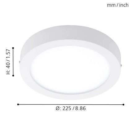 Eglo - Dimmbare LED-RGBW-Deckenleuchte FUEVA-C LED/15,6W/230V Bluetooth Ø 22,5 cm