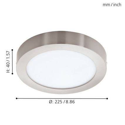 Eglo - LED RGBW dimmbare Deckenleuchte FUEVA-C LED/15,6W/230V Bluetooth Ø 22,5 cm