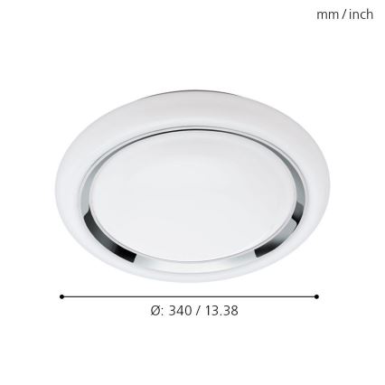 Eglo - LED RGBW dimmbare Deckenleuchte CAPASSO-C LED/17W/230V