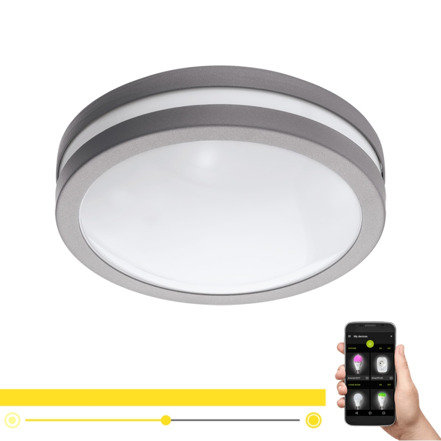 Eglo - Dimmbare LED-Deckenleuchte für Badezimmer LOCANA-C LED/14W/230V Bluetooth IP44 anthrazit